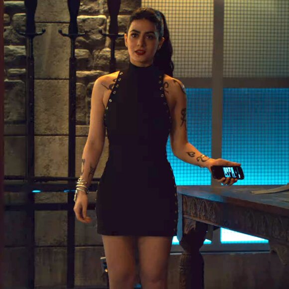 Cinq à Sept Ava Mock-Neck Crepe Grommet Dress ASO Isabelle Lightwood - Picture 11 of 11